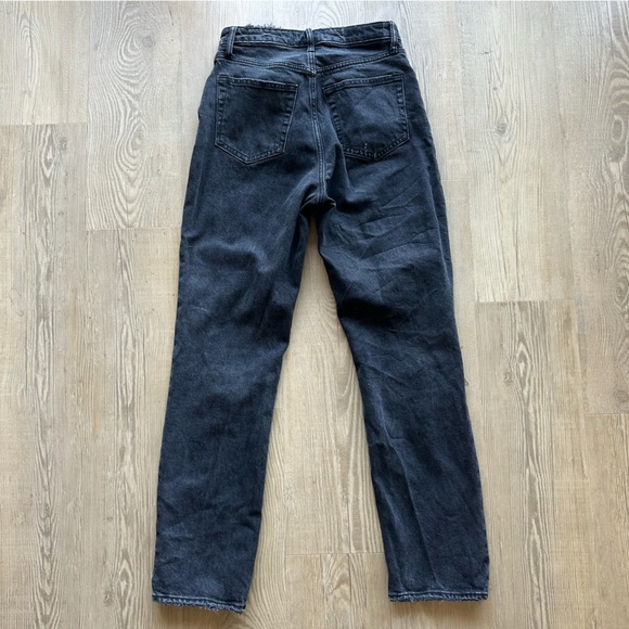 Abercrombie & Fitch womens The Dad high rise curve love jeans black size 2 / 26 - Picture 2 of 7